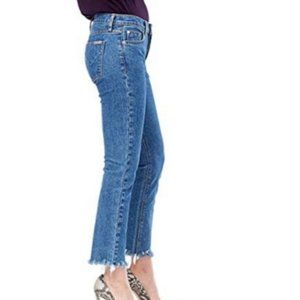 Hudson Riley Luxe Crop with Raw Hem Cropped Denim Jeans